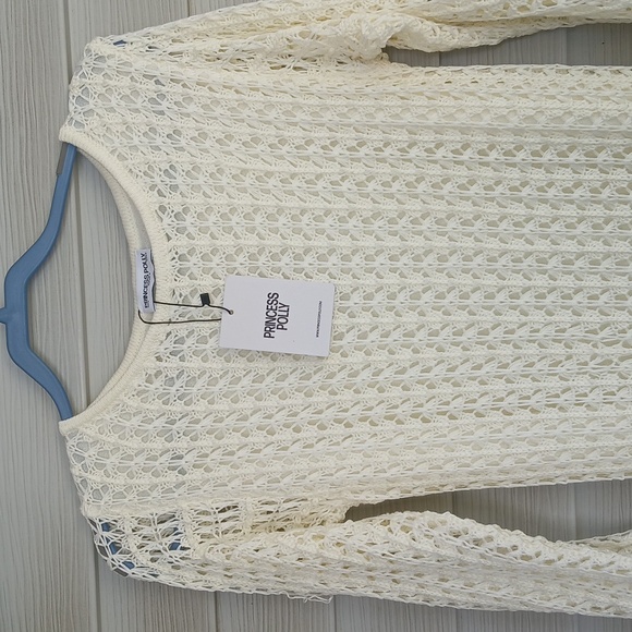 Princess Polly Nesty Knit Maxi Cream Long Sleeve, P2P 18" - Picture 5 of 6